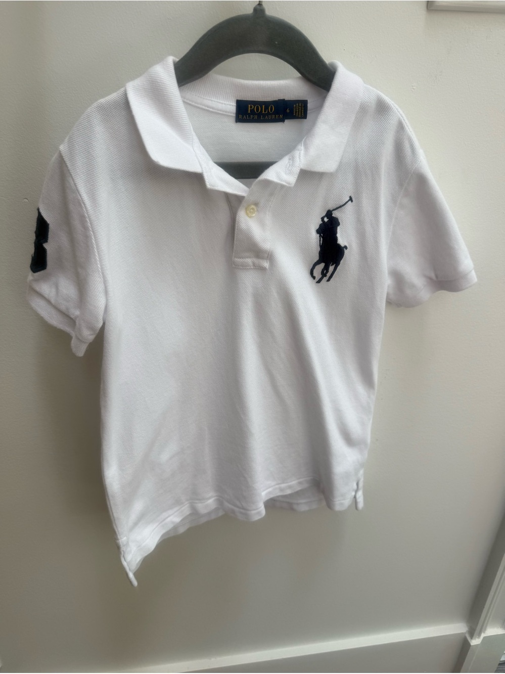 Polo by Ralph Lauren White Short-Sleeve Polo with Navy Pony